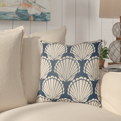 Shell IndoorOutdoor Throw Pillow Shell outdoor throw pillow cover with
